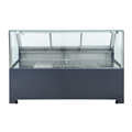 Fan cooling square transparent glass meat display chiller